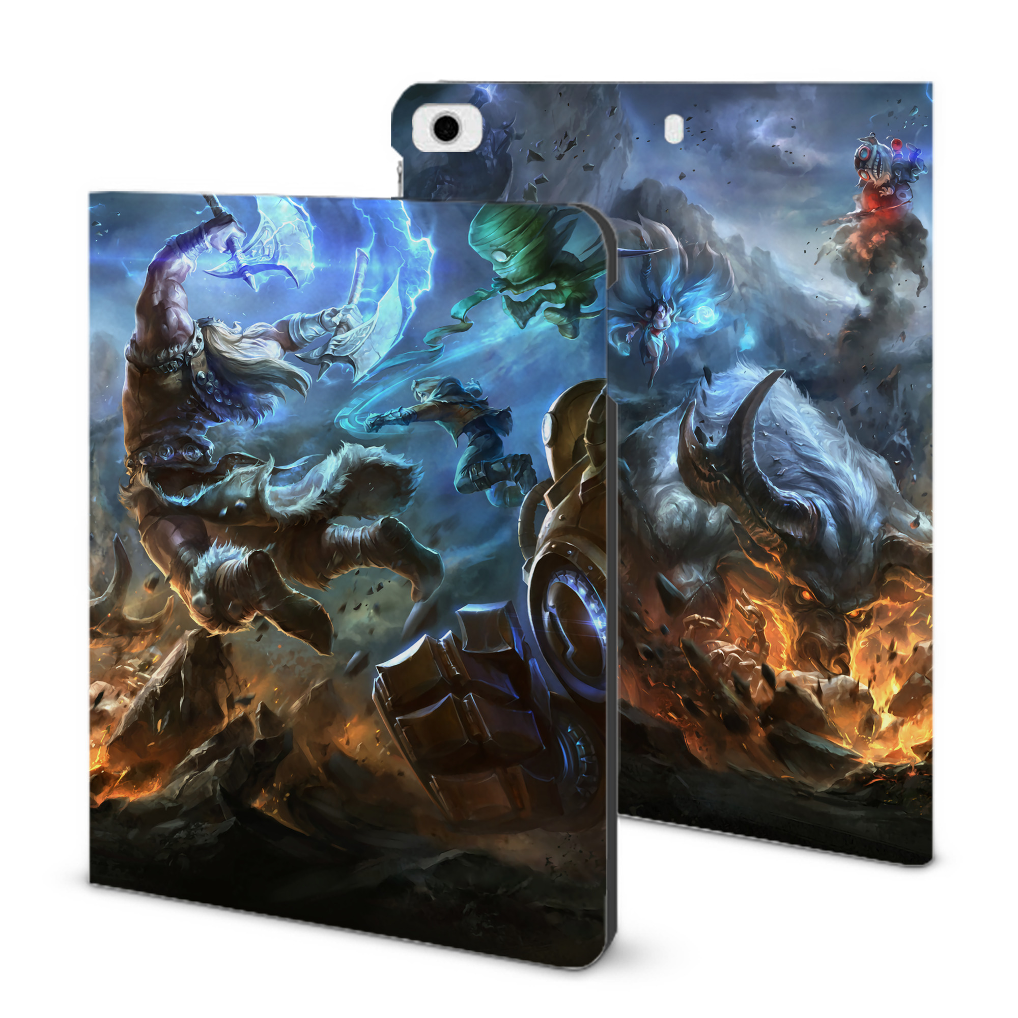 （画像用） リーグ・オブ・レジェンド League of Legends LOL IPad ケース ブック型 PUレザー TPU 耐衝撃 軽量 薄型 ペン収納なし 全面保護 IPad 各モデル対応